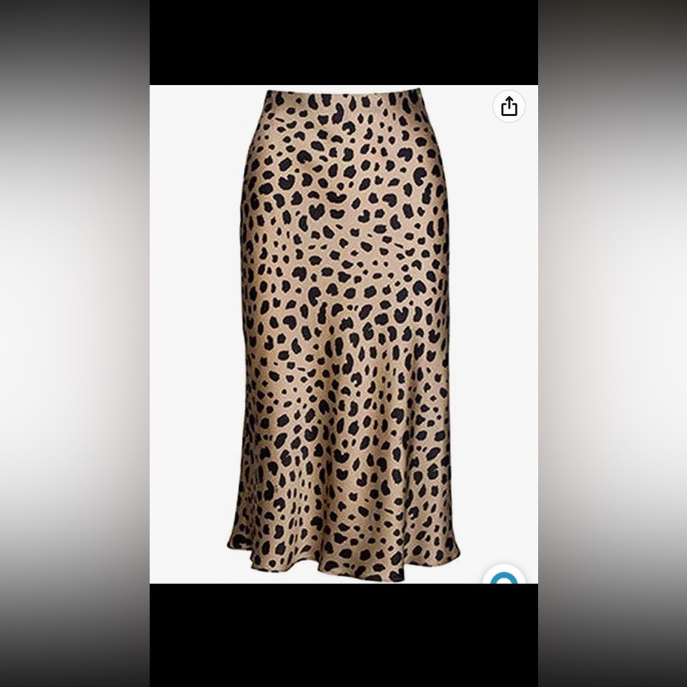 Leopard Print Midi Skirt